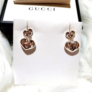 GUCCI G Heart drop earrings